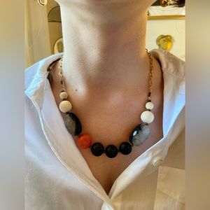 OOAK Handmade Raw Stones + Gold Filled Necklace